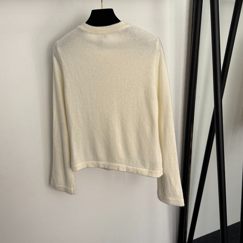 Chanel Éclat d’Or Embroidered Wool Cardigan – Ivory Luxe Edition