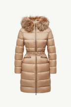 Moncler “Lustre du Nord” Belted Down Coat with Fox Fur Hood – Winter Luxe Edition