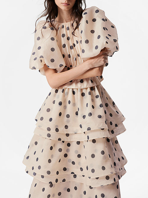'Villaro' Polka Dot Skirt Set