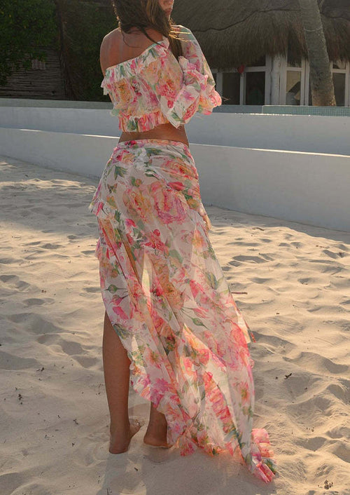 'Sandy Petals' Skirt Set
