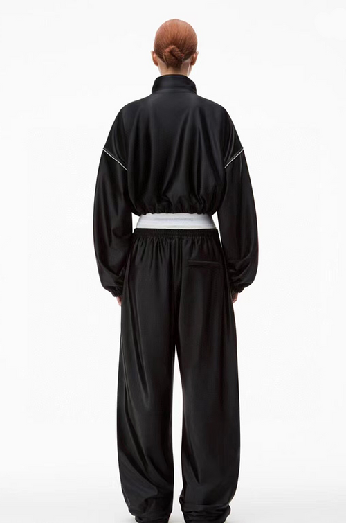 Alexander Wang Noir Satin Tracksuit Set – Signature Street Luxe Edition