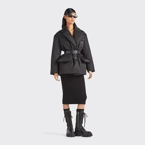 Prada Belted Re-Nylon Puffer Blazer – Iconic Milano Edition