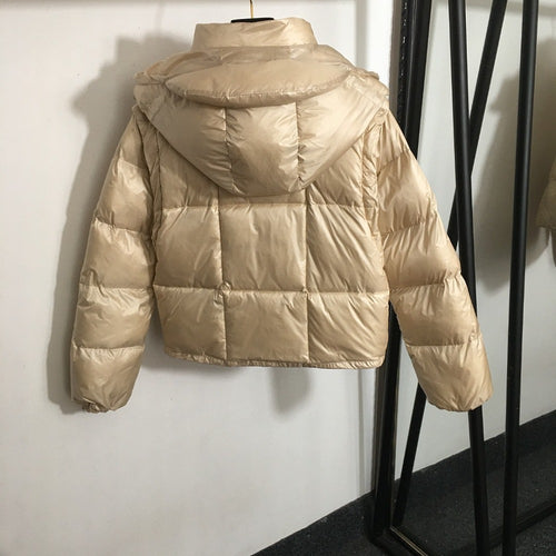Prada Cropped Re-Nylon Puffer Jacket – Luxe Monogram Edition l