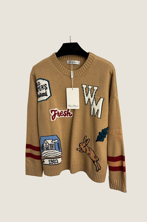 Max Mara “Heritage Lodge” Intarsia Knit Sweater – 1983 Edition
