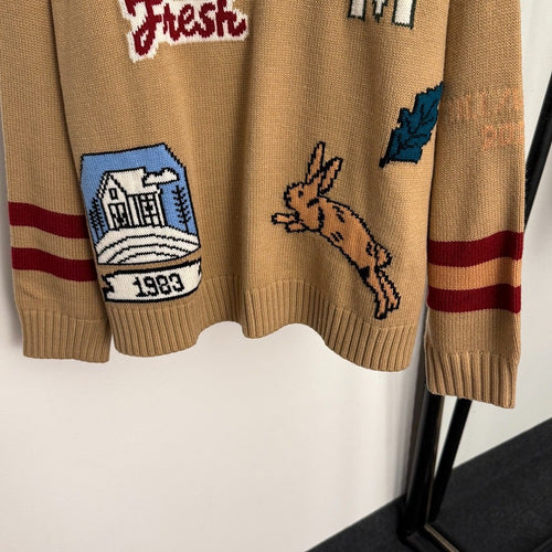 Max Mara “Heritage Lodge” Intarsia Knit Sweater – 1983 Edition