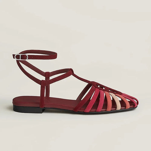 HERMÈS Roseraie Dégradé Ankle-Wrap Sandals