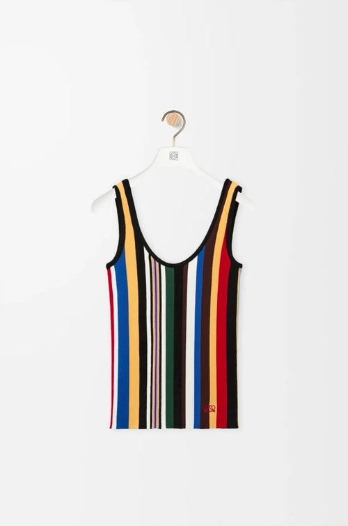 LOEWE Striped Ribbed Knit Tank Top