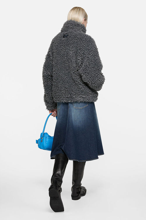 Acne Studios Shearling-Effect High Collar Jacket