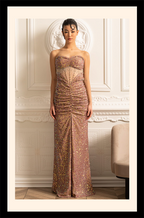 “Opéra de Rose” Beaded Illusion Gown