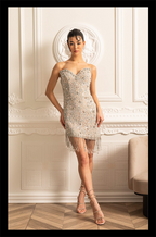 “Lueur Divine” Embellished Mini Dress