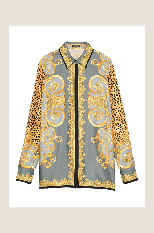 “Regalia d’Oro” Baroque Silk Blouse