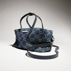 Gucci Tribeca Small Top Handle Bag in Dark Blue GG Denim