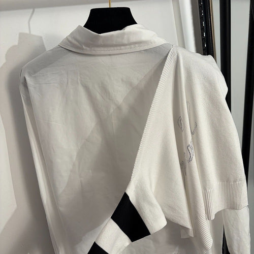 CHANEL Coco Beach Layered Sailor Shirt & Sweater Set