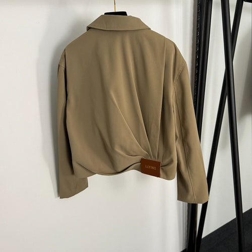 Loewe “Sable Verge” Cropped Structured Jacket