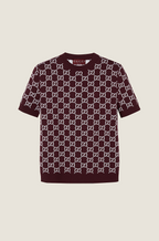 Gucci “Bordeaux Monogram Knit Tee” – Signature Edition (S–L)