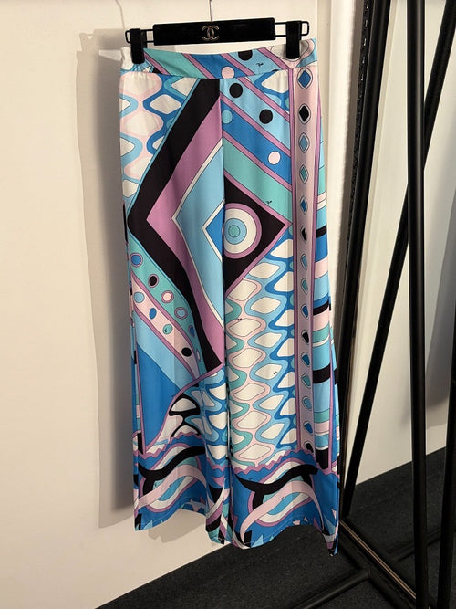 EMILIO PUCCI “AZZURRA MAREA” Silk Lounge Set