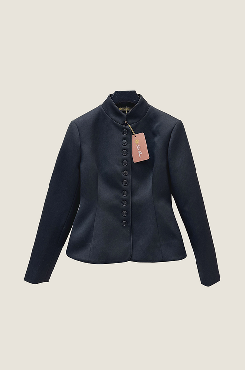 “Nero Élise” Wool-Silk Tailored Jacket — Loro Piana
