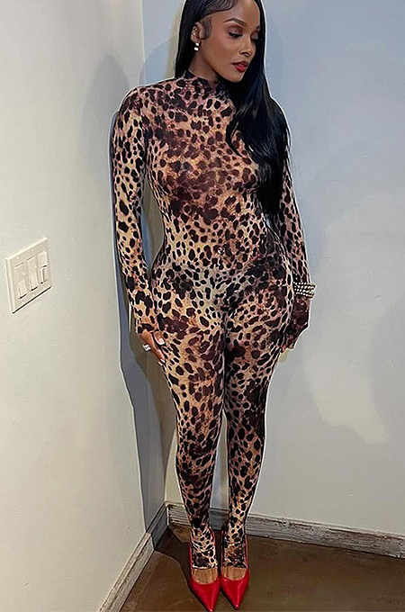 'Leva' Leopard Jumpsuit