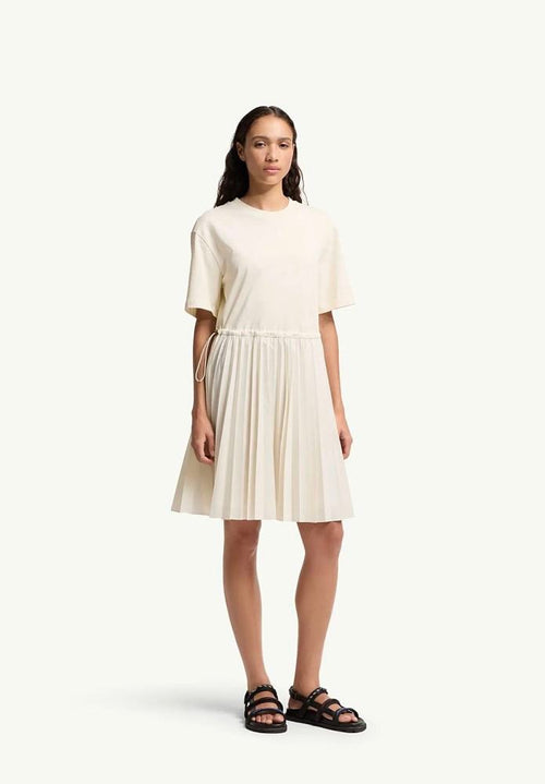 MONCLER Plissé Essence Cotton Dress