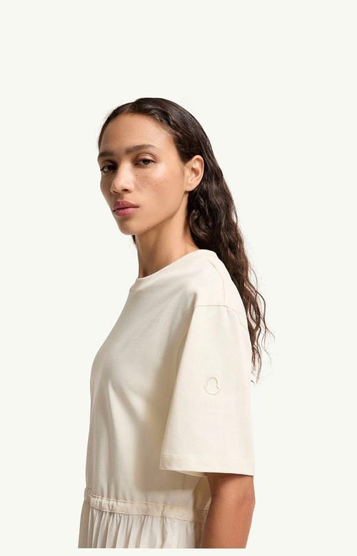 MONCLER Plissé Essence Cotton Dress