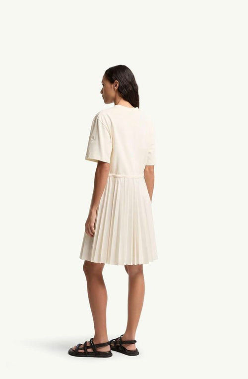MONCLER Plissé Essence Cotton Dress
