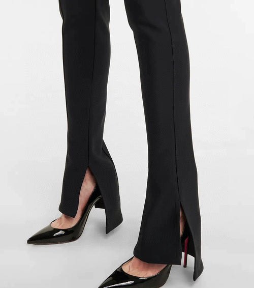 MUGLER Cutout Waist Flared Tailored Pants