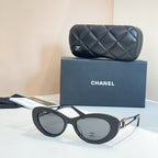 Chanel Oversized Square Sunglasses with Gold Accent Trim – Luxe Edition