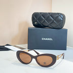 Chanel Oversized Square Sunglasses with Gold Accent Trim – Luxe Edition