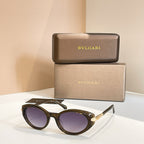 BVLGARI “Serpenti Eleganza” Round Cat-Eye Sunglasses – Luxe Edition