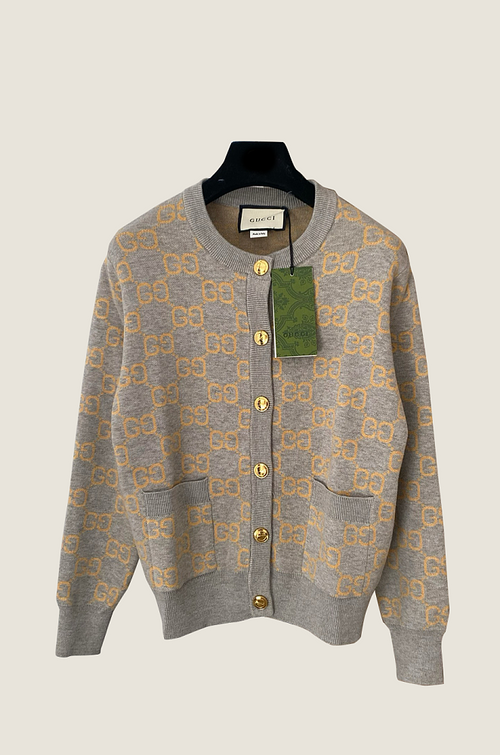 Gucci “Serenità GG” Monogram Knit Cardigan – Luxe Edition