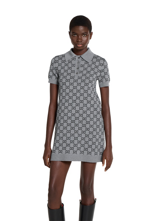 Gucci “Noir Heritage” Monogram Polo Dress – Luxe Edition