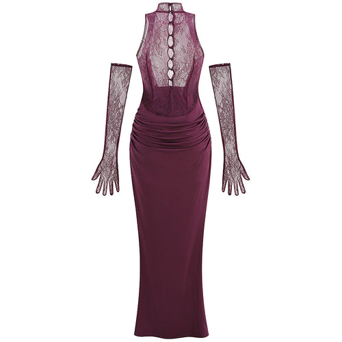 “Ravène de Minuit” Lace Gown