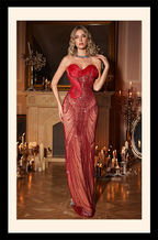 “Sérénade Rouge” Crystal Corset Gown