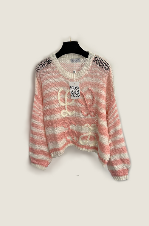 Loewe Striped Mohair Logo Sweater