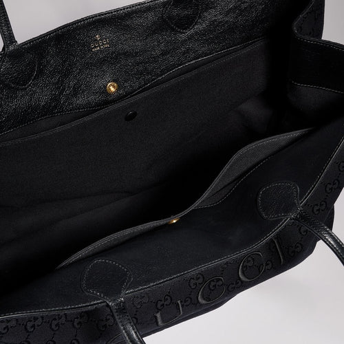 Gucci Jumbo GG Canvas Large Tote Bag – Black