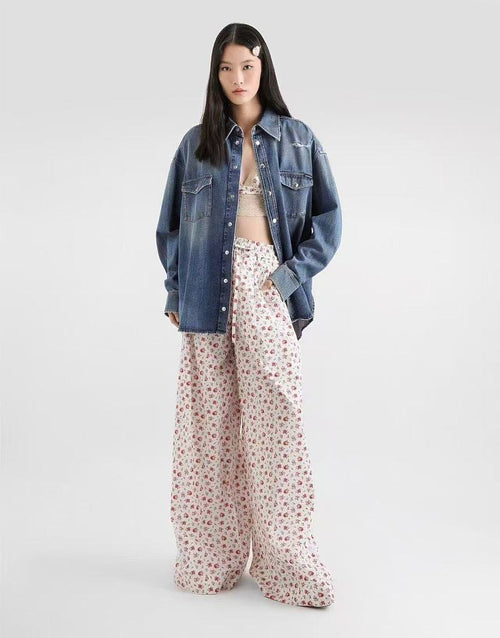 Dolce & Gabbana Romantic Floral Palazzo Trousers
