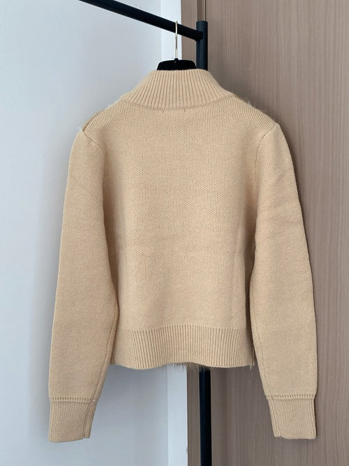 Fendi “Monogram Mirage” Knit Jacket – Beige Luxe Edition