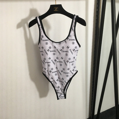 CHANEL CC Signature Monogram One-Piece Swimsuit