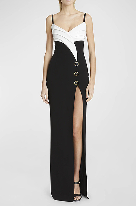 'Linear Moon' Luxury Long Dress