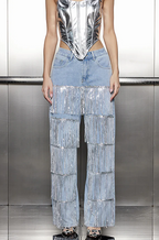 'Aventura' Chained Straight Jeans