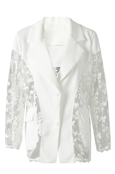 'Christi Snow' Lace Blazer