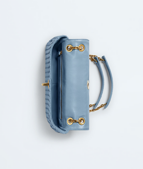 Bottega Veneta Small Andiamo Chain Bag – Ice Blue