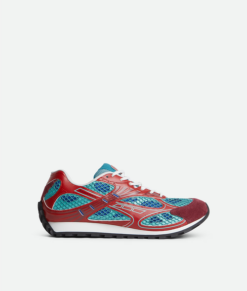 Bottega Veneta Orbit Sneaker – Scarlet Aqua