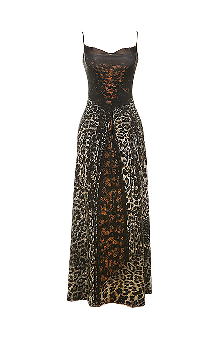 'Durga' Leopard Maxi Dress