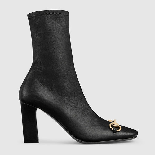 Gucci Horsebit Leather Ankle Boots