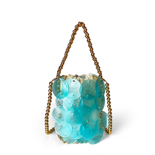 Lunaria Shell Sequin Mini Pouch
