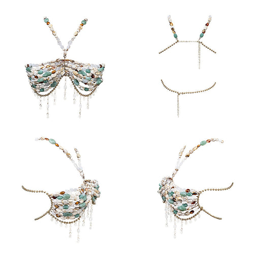 'Jolece'  Beach Beaded Bra Top
