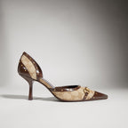 Gucci Horsebit GG Canvas D’Orsay Pumps – Beige Ebony