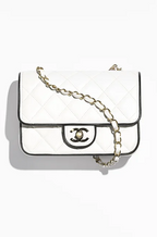 CHANEL Mini Flap Bag with Contrast Trim