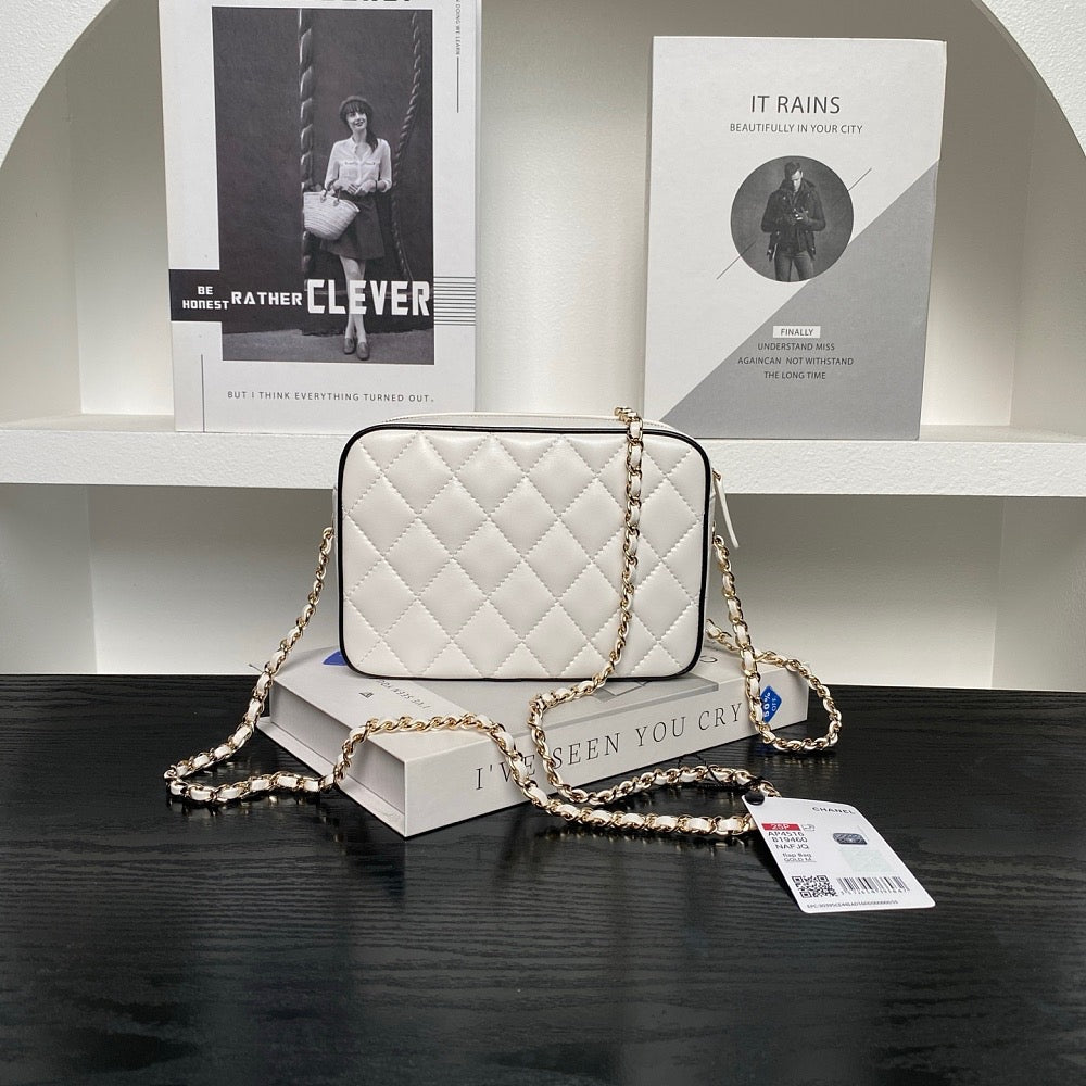 CHANEL Mini Flap Bag with Contrast Trim – LUXE LIVING FASHIONS